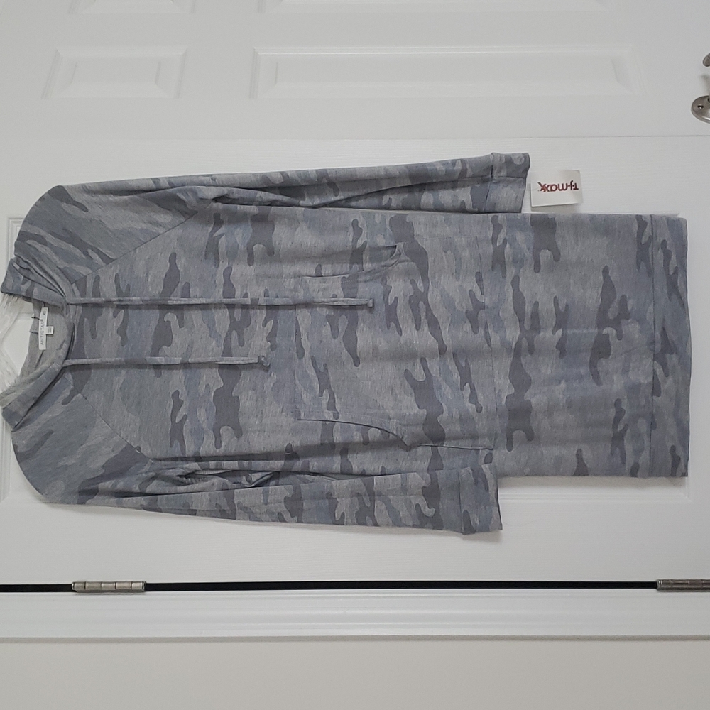 Camo grey hooded dress